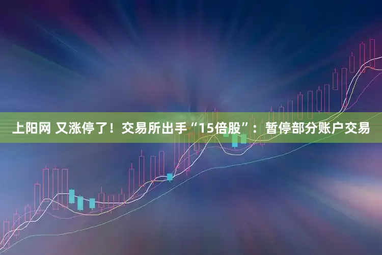 上阳网 又涨停了！交易所出手“15倍股”：暂停部分账户交易